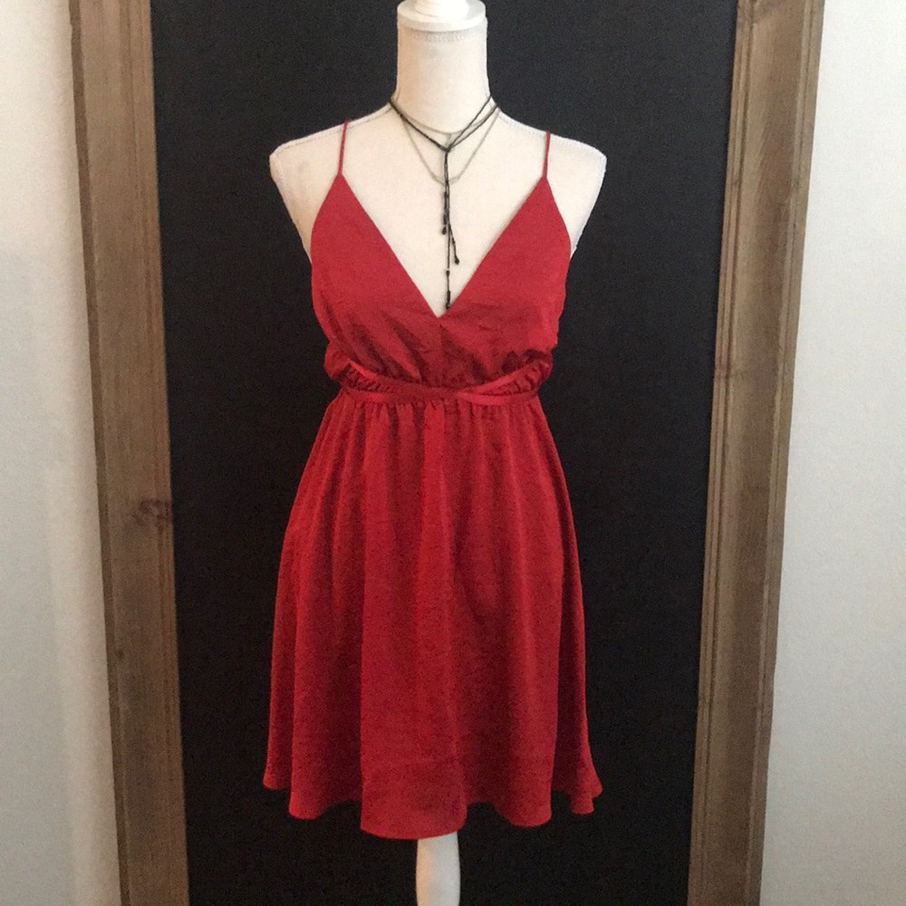 Express Red Strappy Dress